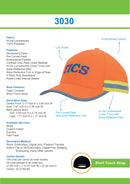 Headwear Hi Vis Cap with Reflective Tape - 3030