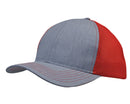 Headwear - Light Brushed Poly Cotton Marle with honeycomb mesh - 3971