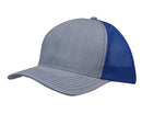 Headwear - Light Brushed Poly Cotton Marle with honeycomb mesh - 3971