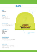 Headwear-Luminescent Safety Acrylic Beanie - Toque-3028
