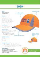Headwear Luminescent Safety Cap with Reflective Inserts and Trim - 3029