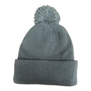 Headwear - 6 Seam Knitted Beanie W/ - Pom Pom - 3061