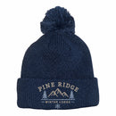 Headwear - 6 Seam Knitted Beanie W/ - Pom Pom - 3061