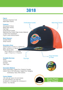 Headwear-Premium American Twill with Mesh Back & Snap Back Pro Styling - 3818