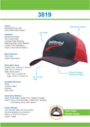 Headwear -Breathable Poly Twill With Mesh Back - 3819