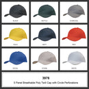 Headwear - Breathable Poly Twill with circle perforations - 3976