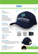 Headwear - Organic Brushed Heavy Cotton Cap - 3986