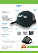 Headwear- Organic brushed Heavy Cotton/Mesh Back Cap - 3987