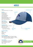 Headwear-Brushed Heavy Cotton Two Tone Cap with Contrasting Stitching and Open Lip Sandwich-4053