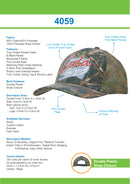 Headwear True Timber Camouflage with Camo Mesh Back - 4059
