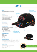 Headwear Brushed Heavy Cotton with Jelly Bean Embroidery - 4119