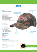 Headwear - True Timber Camouflage 6 Panel Cap-4121