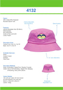 Headwear Brushed Sports Twill Infants Bucket Hat Cap - 4132