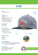 Headwear - Grey Marle Flannel with Snap Back Pro Styling -4135