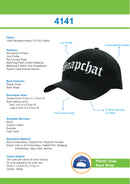 Headwear-Brush Heavy Cotton Cap with snap back-4141
