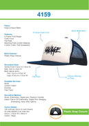 Headwear Foam Front A Frame Cap with Mesh Back - 4159