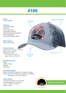 Headwear - Breathable Poly Twill with Tire print - 4186