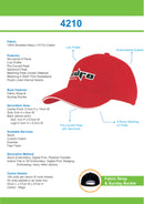 Headwear Brushed Heavy Cotton with Sandwich Trim-4210