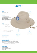 Headwear Safari Cotton Twill Hat - 4275