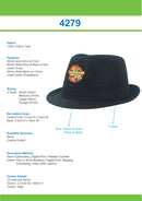 Headwear Fedora Cotton Twill Hat - 4279