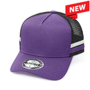 Grace Collection - AH458 Kids A-Frame Striped Trucker Cap