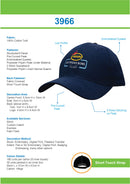 Headwear - Cotton Twill Cap - 3966