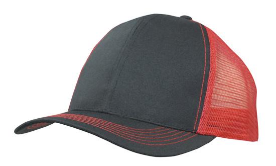 Headwear -Breathable Poly Twill With Mesh Back - 3819