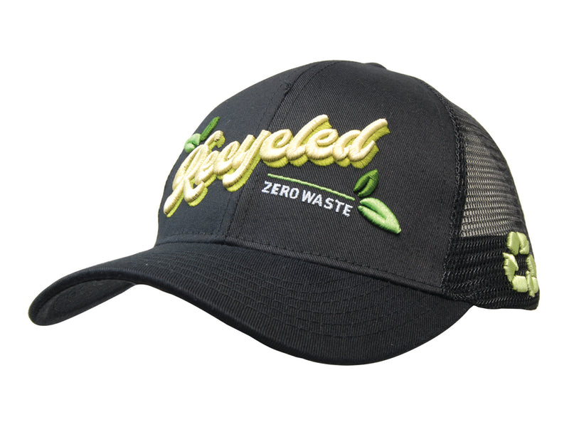 Headwear - Recycled Breathable Poly Twill with Mesh Back Cap - 3982