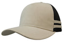 Headwear - American Premium Twill/Mesh Deep Fit Trucker with Stripes - 3995