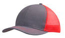 Headwear Brushed Cotton with Mesh Back Cap - 4002