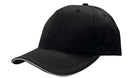 Headwear Breathable Poly Twill with Sandwich Trim Cap - 4009