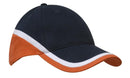 Headwear-Brushed Heavy Cotton Tri-Coloured Cap-4026
