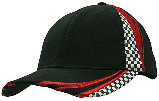 Headwear-Brushed Heavy Cotton with Embroidery & Printed Checks-4083