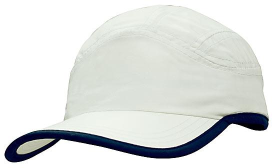 Headwear Microfibre Sports Cap with Trim on Edge of Crown & Peak Cap - 4094