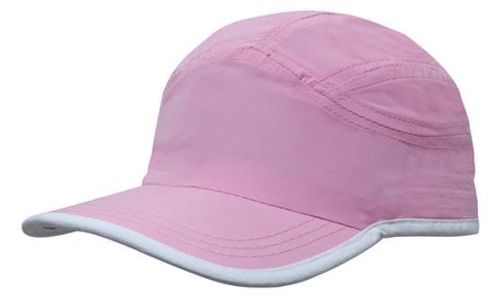 Headwear Microfibre Sports Cap with Trim on Edge of Crown & Peak Cap - 4094