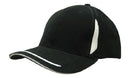 Headwear-Brushed Heavy Cotton with Crown Inserts, Peak Trim & Sandwich Cap-4098
