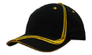 Headwear-Brushed Heavy Cotton with Waving Stripes on Crown & Peak Cap -4099