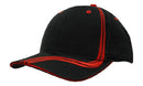 Headwear-Brushed Heavy Cotton with Waving Stripes on Crown & Peak Cap -4099