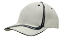 Headwear-Brushed Heavy Cotton with Waving Stripes on Crown & Peak Cap -4099