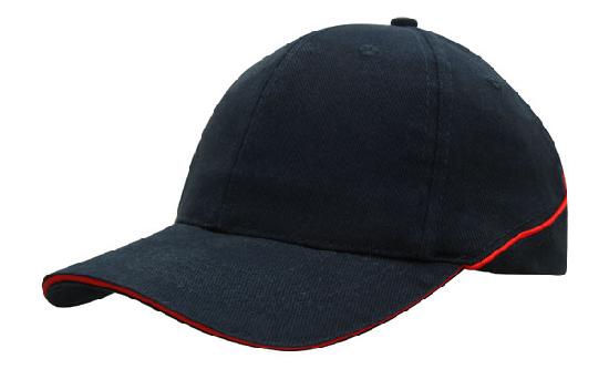 Headwear-Brushed Heavy Cotton with Crown Piping and Sandwich-4103