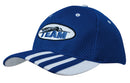 Headwear Sandwich Mesh with Striping on Peak Cap - 4109