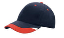 Headwear-Brushed Heavy Cotton with Peak Inserts & Printed Trim -4125