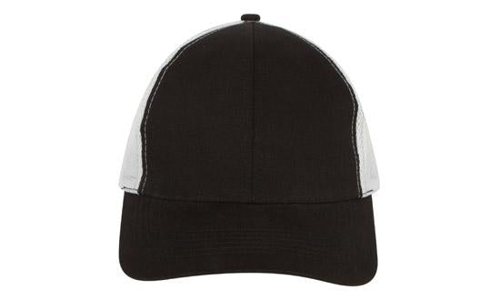Headwear Brushed Cotton with Mesh Back Cap-4181