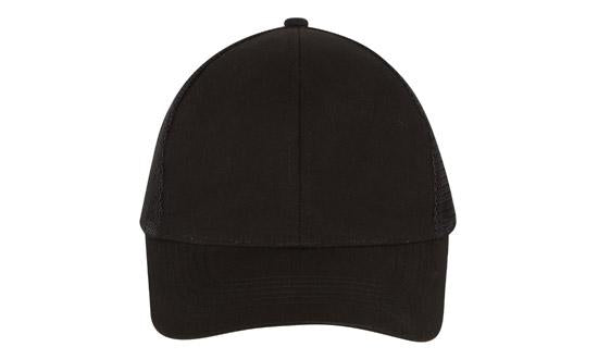 Headwear Brushed Cotton with Mesh Back Cap-4181