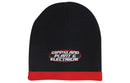 Headwear-Roll Down Two Tone Acrylic Beanie - Toque-4188
