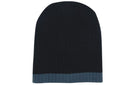 Headwear-Two Tone Cable Knit Beanie - Toque-4195