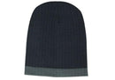 Headwear-Two Tone Cable Knit Beanie - Toque-4195