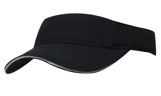 Headwear-Brushed Heavy Cotton Visor Cap-4230