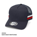 Grace Collection - AH456 - A-Frame Striped Trucker Cap