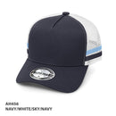 Grace Collection - AH456 - A-Frame Striped Trucker Cap